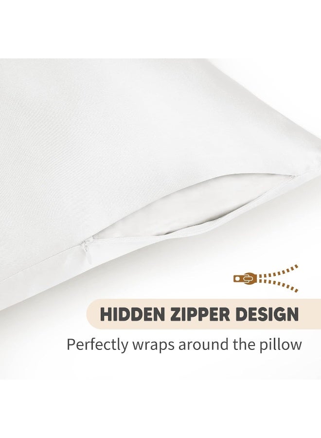 OLESILK Toddler 100 Mulberry Silk Pillowcase Breathable Soft Smooth for Nursery Kids Night Sleeping Silk Travel Pillow Cases with Hidden Zipper 1 Pack Ivory 13x18 - Image 1