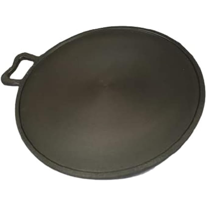 ريحني دوسا تاوا من الحديد الزهر مقرمش دوسا تاوا مثالي للطهي على الغاز، وعلى أسطح الطهي الكهربائية متبلة مسبقا 10 - Image 2