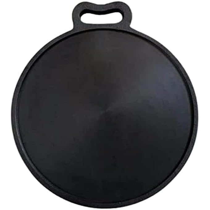 ريحني دوسا تاوا من الحديد الزهر مقرمش دوسا تاوا مثالي للطهي على الغاز، وعلى أسطح الطهي الكهربائية متبلة مسبقا 10 - Image 1