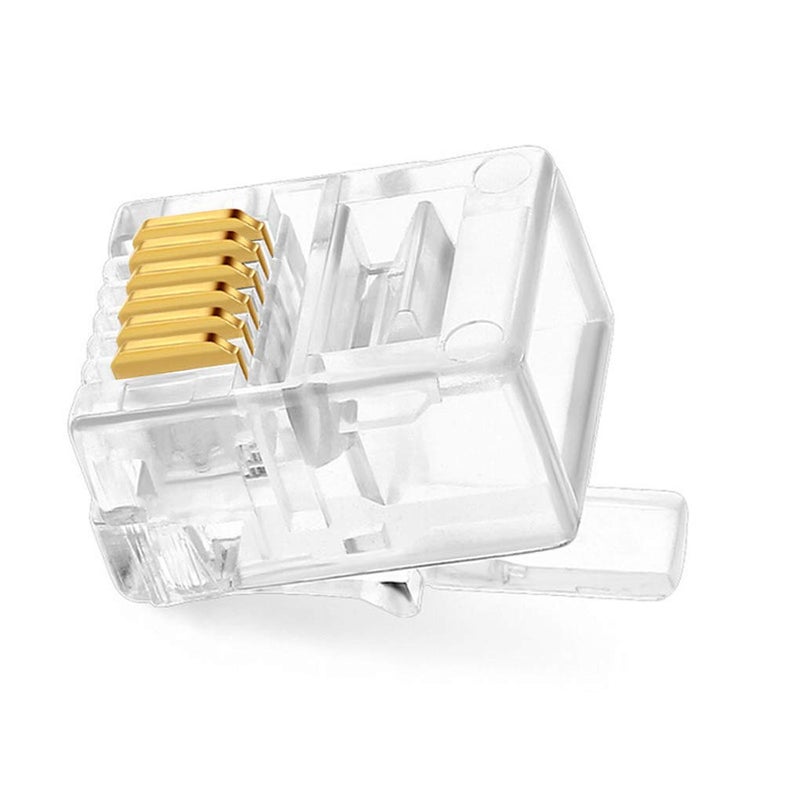 NECABLES 20Pack Telephone Modular Plug RJ11/RJ12 6P6C Connector for Phone Line Cord (Compatible with Both Solid and Stranded Wire) - Image 4
