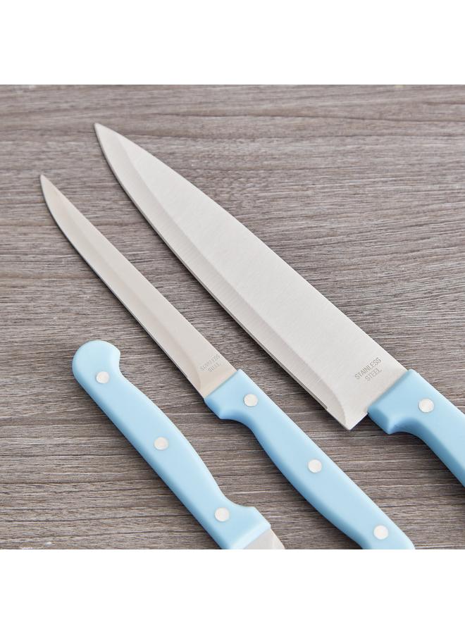 Home Box Rogers 5-Piece Knives with Scissors and Chopping Board Set - Image 3