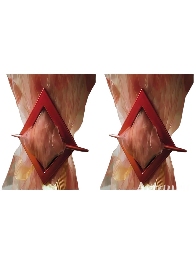 Plastic Curtain Ties -Burgundy - Image 1