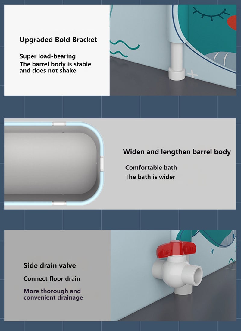Sharpdo Household Adult Foldable Bath Tub, Full Body Bath Tub, Heat Preservation Bath Tub 115*60*50cm - Image 5