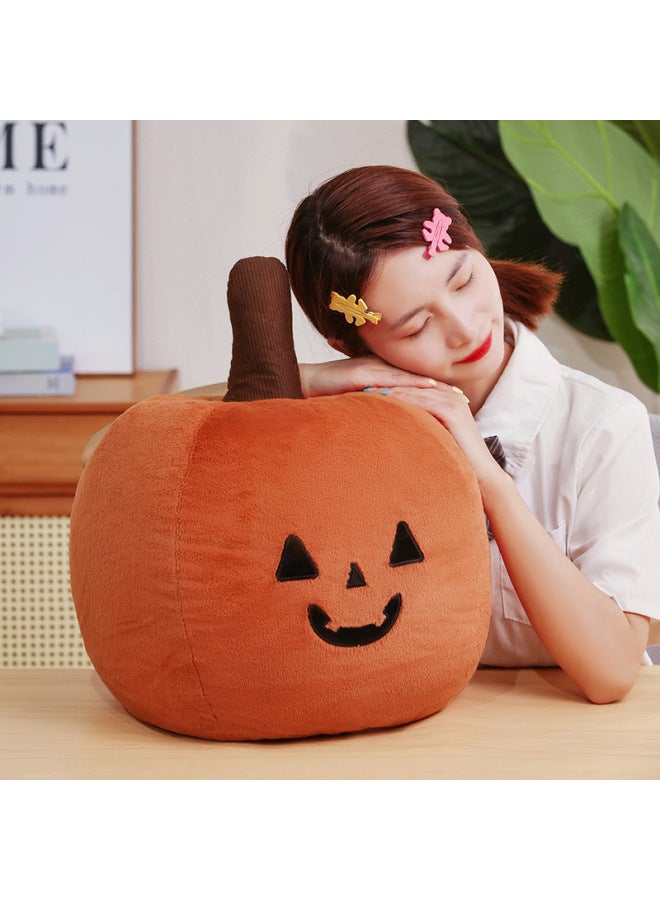 Pumpkin Pillow Cushion Plush Toy Interior Decoration Ornaments Doll Doll Sleeping Hug-Color: Pumpkin-Height:30cm - Image 1