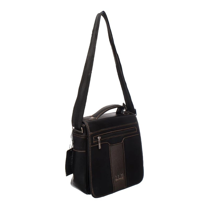Black Leather Document Case with Multiple Pockets - Image 3