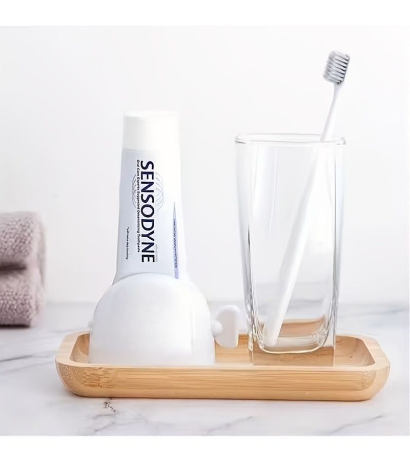 Manual Toothpaste Dispenser 1pc Easy Squeeze No Waste Home Salon Butterfly Flower Decor - Image 4