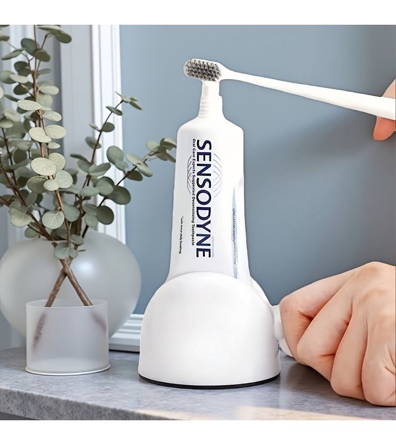 Manual Toothpaste Dispenser 1pc Easy Squeeze No Waste Home Salon Butterfly Flower Decor - Image 1