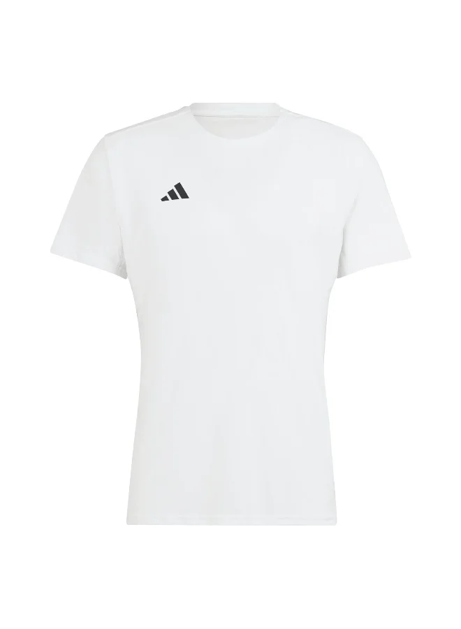 اديداس Adidas Adizero E Tee White Running T-Shirts For Men XS