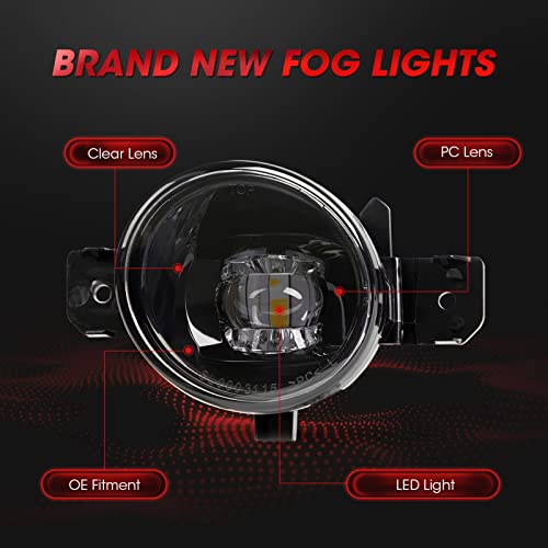 WEZEMLIGHT New Version LED Fog Light Replacement For 2004-2018 Nissan Sentra /11-14 Nissan Maxima/07-up Altima Sedan/ 14-16 Rogue/ 08-10 Infiniti M35/M45/10-11 G37 1-Pair (Includes harness switches) - Image 3