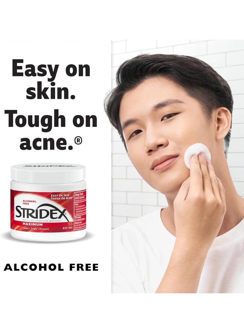 Stridex, Maximum, Alcohol Free, 55 Soft Touch Pads - Image 4