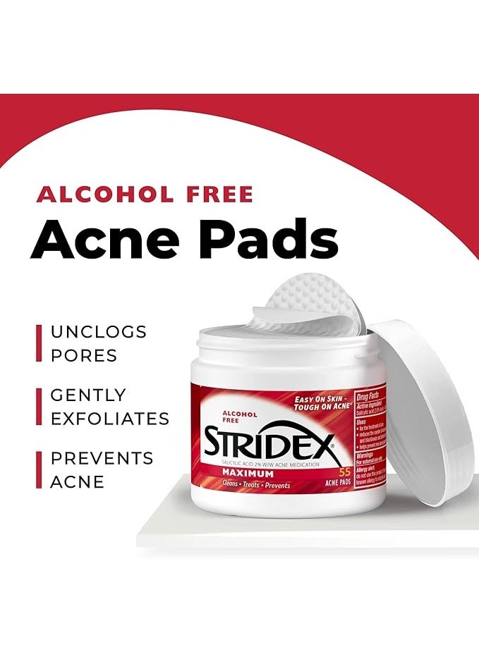 Stridex, Maximum, Alcohol Free, 55 Soft Touch Pads - Image 5