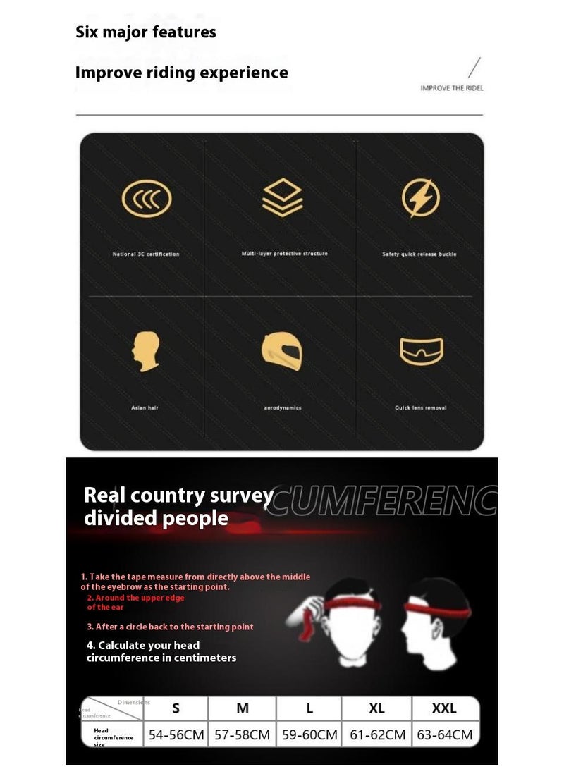 general Full Face Motorbike Helmet Motorcycle Adult Rider Biker Sports Crash Helmet - Image 2