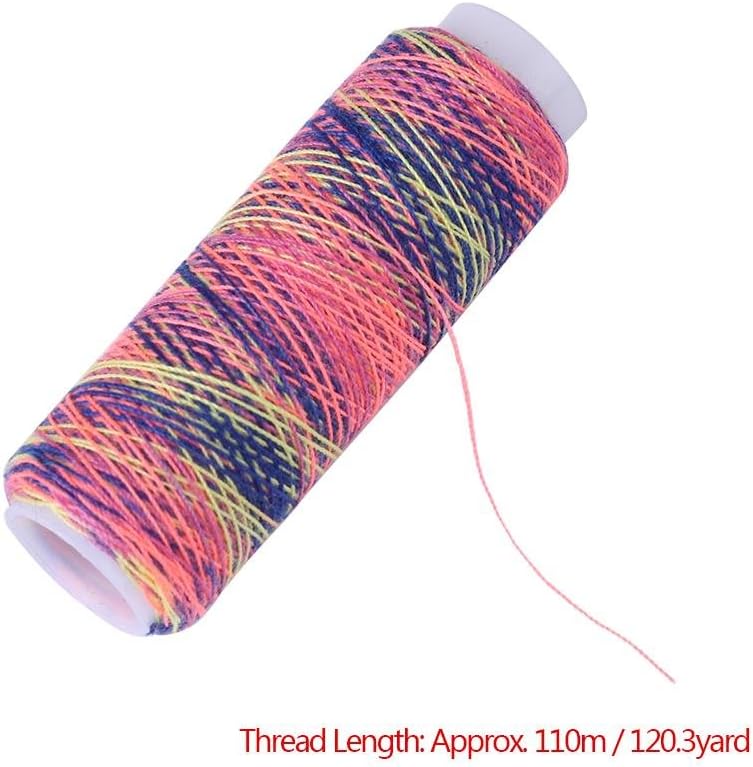 5pcs Multicolor Gradient Sewing Thread Spools for DIY Hand Machine Quilting Embroidery - Image 4
