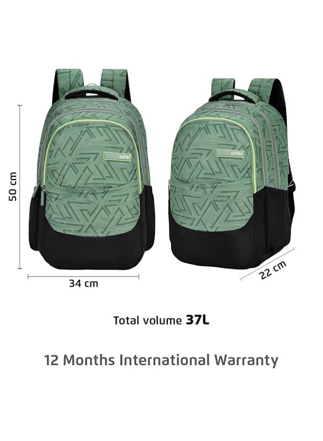 Safari 37L Printed Laptop Backpack, 3 Compartments, Organizer, Bottle Holder, Front Pocket, School and College Bag for Boys and Girls, Office and Travel Bag for Men and Women - Image 3