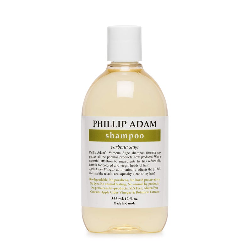Phillip Adam Verbena Sage Shampoo for Shiny Hair  Sulfate Free and Paraben Free  For All Hair Types  12 Fl Oz