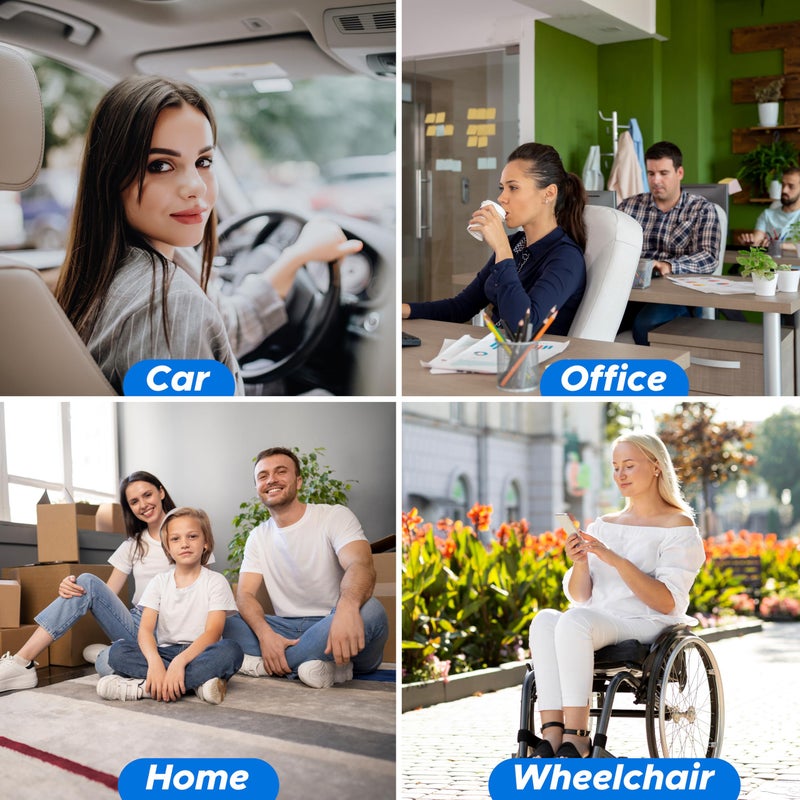 EcoNour Gel Seat Cushion for Long Sitting â€“ Blue | Double-Layer Honeycomb Gel Cushion for Office Chair, Car & Wheelchair | Pain Relief for Tailbone, Sciatica & Back Support - Image 3