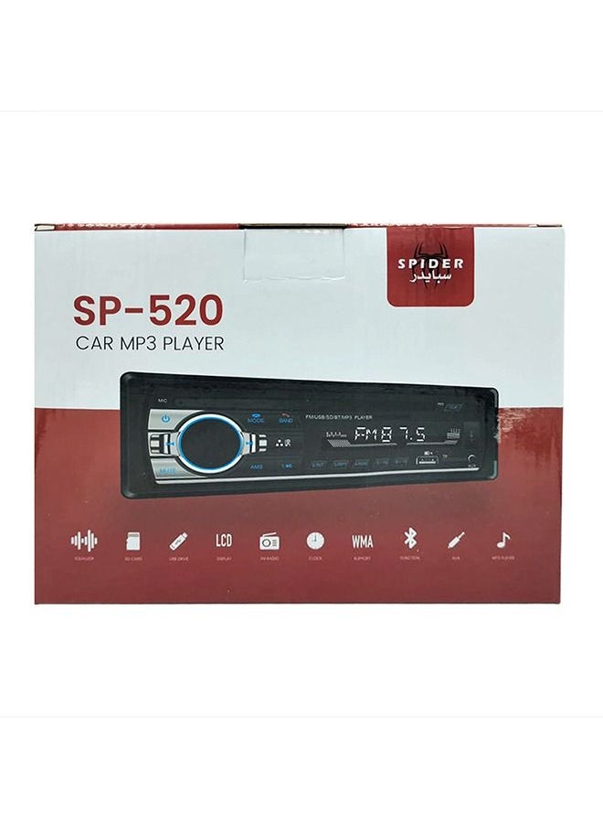SPIDER - Multimedia Car Stereo Single Din Bluetooth Audio and Hands-Free Calling, Built-in Microphone, MP3 Player Stereo Support USB, FM, TF, AUX, Micro SD Card with Remote Control - Image 1