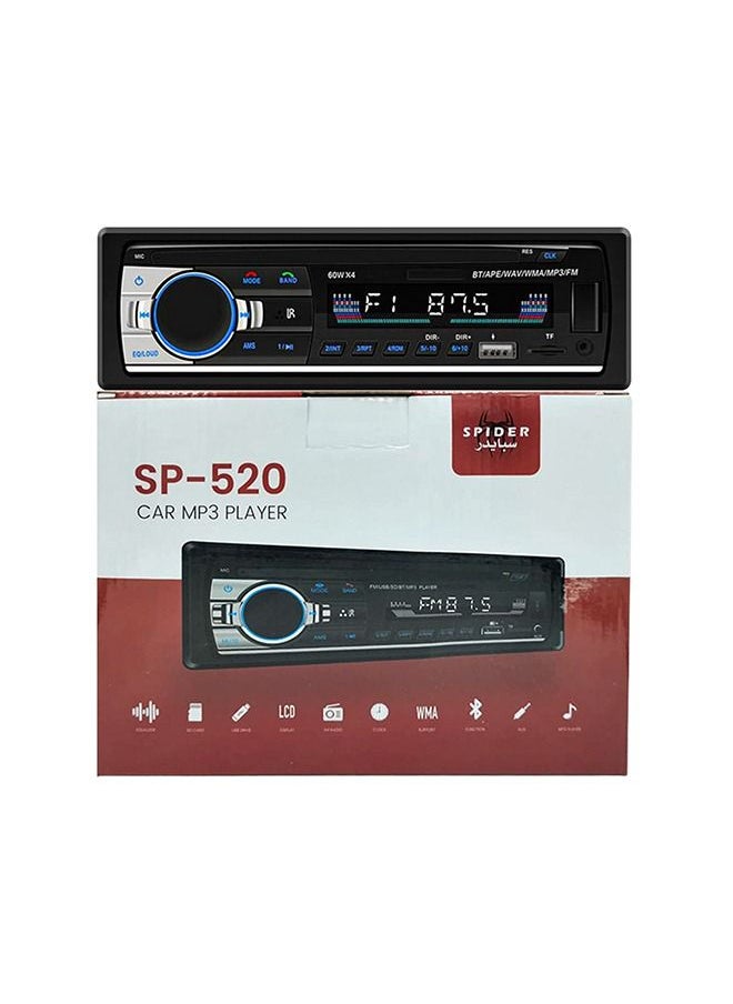 SPIDER - Multimedia Car Stereo Single Din Bluetooth Audio and Hands-Free Calling, Built-in Microphone, MP3 Player Stereo Support USB, FM, TF, AUX, Micro SD Card with Remote Control - Image 1
