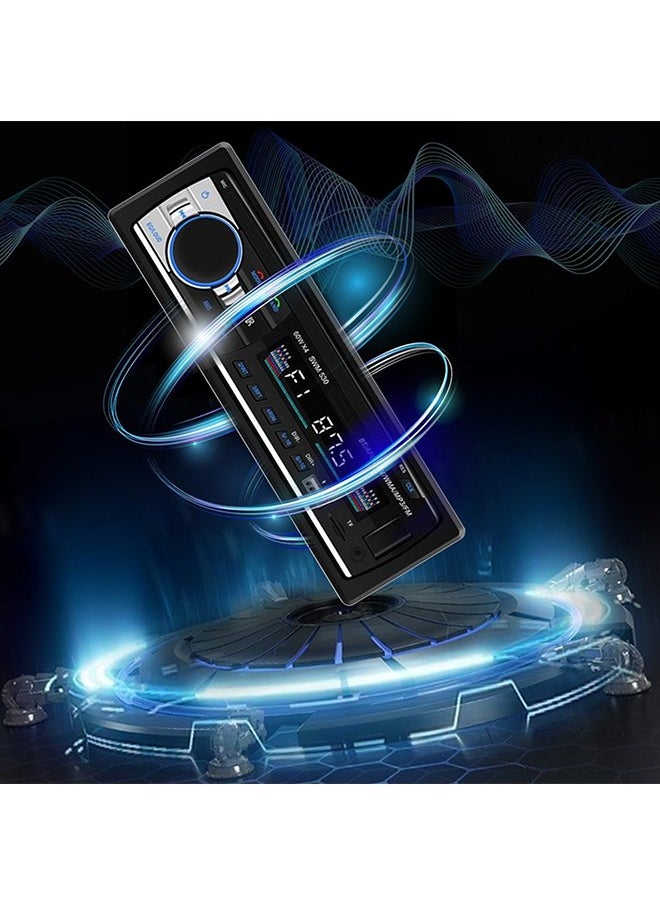 SPIDER - Multimedia Car Stereo Single Din Bluetooth Audio and Hands-Free Calling, Built-in Microphone, MP3 Player Stereo Support USB, FM, TF, AUX, Micro SD Card with Remote Control - Image 1