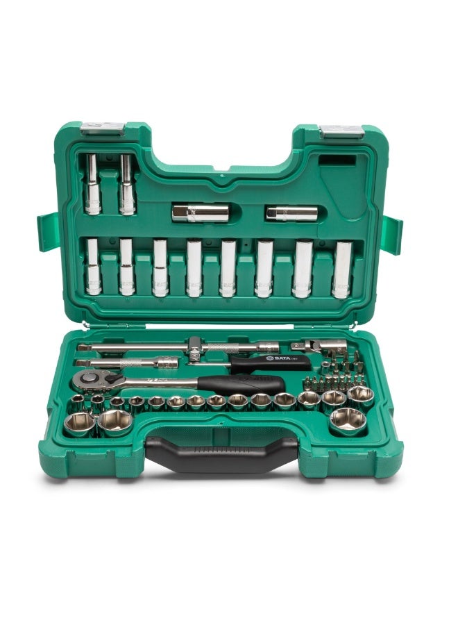 SATA ST09007SJ 60-Piece 1/2" Drive 6 Point Metric Socket Set - Image 1