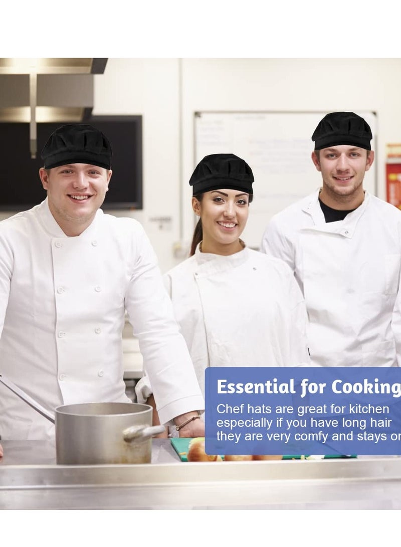Chef Hat with Breathable Mesh Design, Adjustable Working Cap Food Cap, Black Kitchen Cap - Image 4