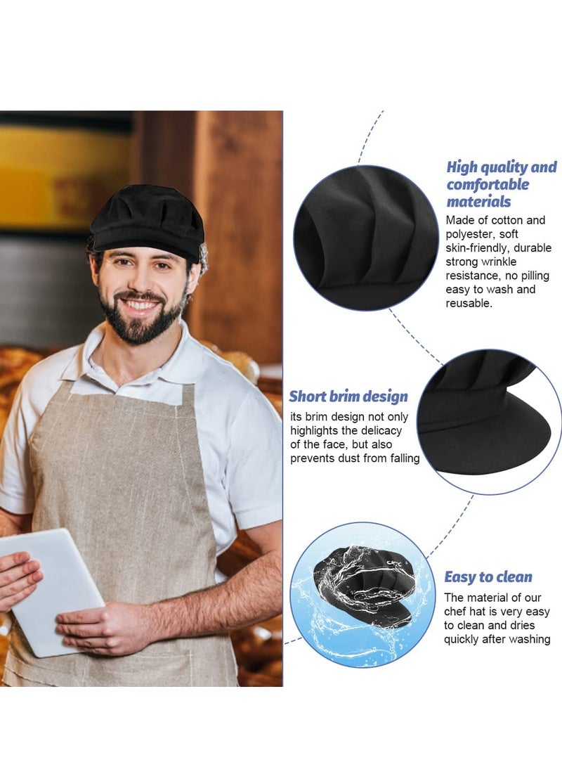 Chef Hat with Breathable Mesh Design, Adjustable Working Cap Food Cap, Black Kitchen Cap - Image 5