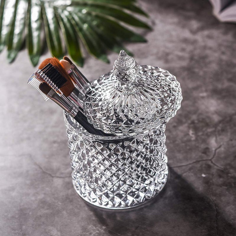 OANGO Glass SweetsCandleCandy and Dry Fruit Box Jar with Lid Set of 2 Clear - Image 4