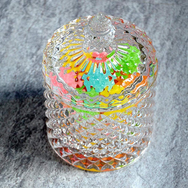 OANGO Glass SweetsCandleCandy and Dry Fruit Box Jar with Lid Set of 2 Clear - Image 5
