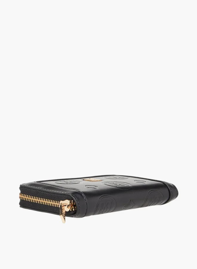 ELLE Monogram Embossed Zip Around Wallet
