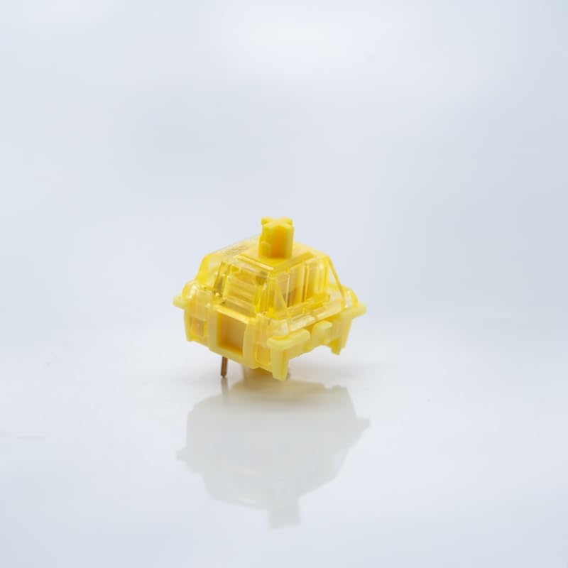 مفاتيح لوحة المفاتيح Phantom Yellow، خطية 50gf مع إضاءة RGB LED للوحات المفاتيح الميكانيكية MX (أصفر، 110 قطعة) - Image 1