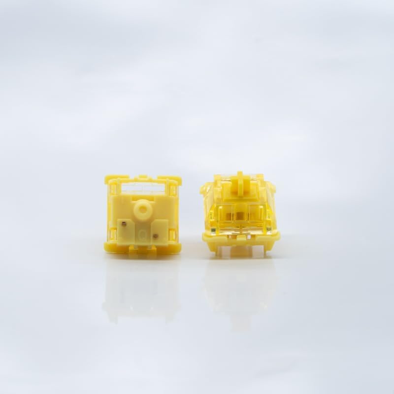 مفاتيح لوحة المفاتيح Phantom Yellow، خطية 50gf مع إضاءة RGB LED للوحات المفاتيح الميكانيكية MX (أصفر، 110 قطعة) - Image 2