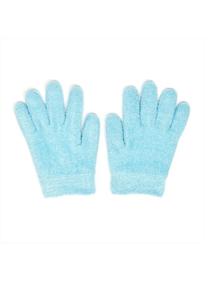 NatraCure - Moisturizing Gel Gloves - (for Dry, Cracked Skin, Aging Hands, Cuticles, Eczema, After Hand Washing, Instead of Overnight Sleeping Gloves, Lotion, Cream) - Color: Aqua - Image 1