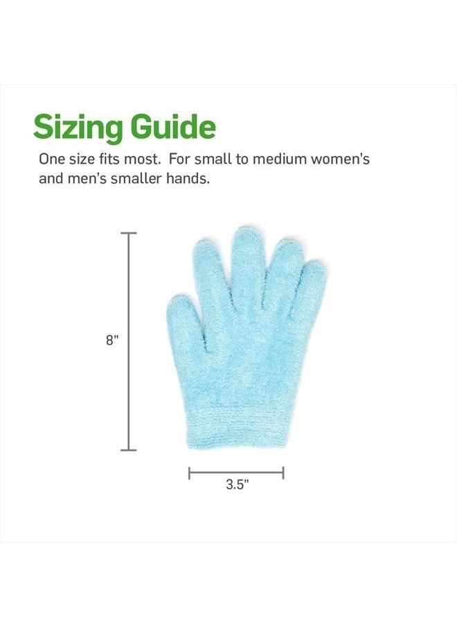 NatraCure - Moisturizing Gel Gloves - (for Dry, Cracked Skin, Aging Hands, Cuticles, Eczema, After Hand Washing, Instead of Overnight Sleeping Gloves, Lotion, Cream) - Color: Aqua - Image 1