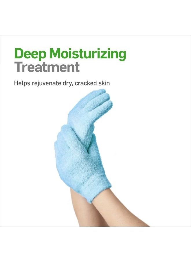 NatraCure - Moisturizing Gel Gloves - (for Dry, Cracked Skin, Aging Hands, Cuticles, Eczema, After Hand Washing, Instead of Overnight Sleeping Gloves, Lotion, Cream) - Color: Aqua - Image 1