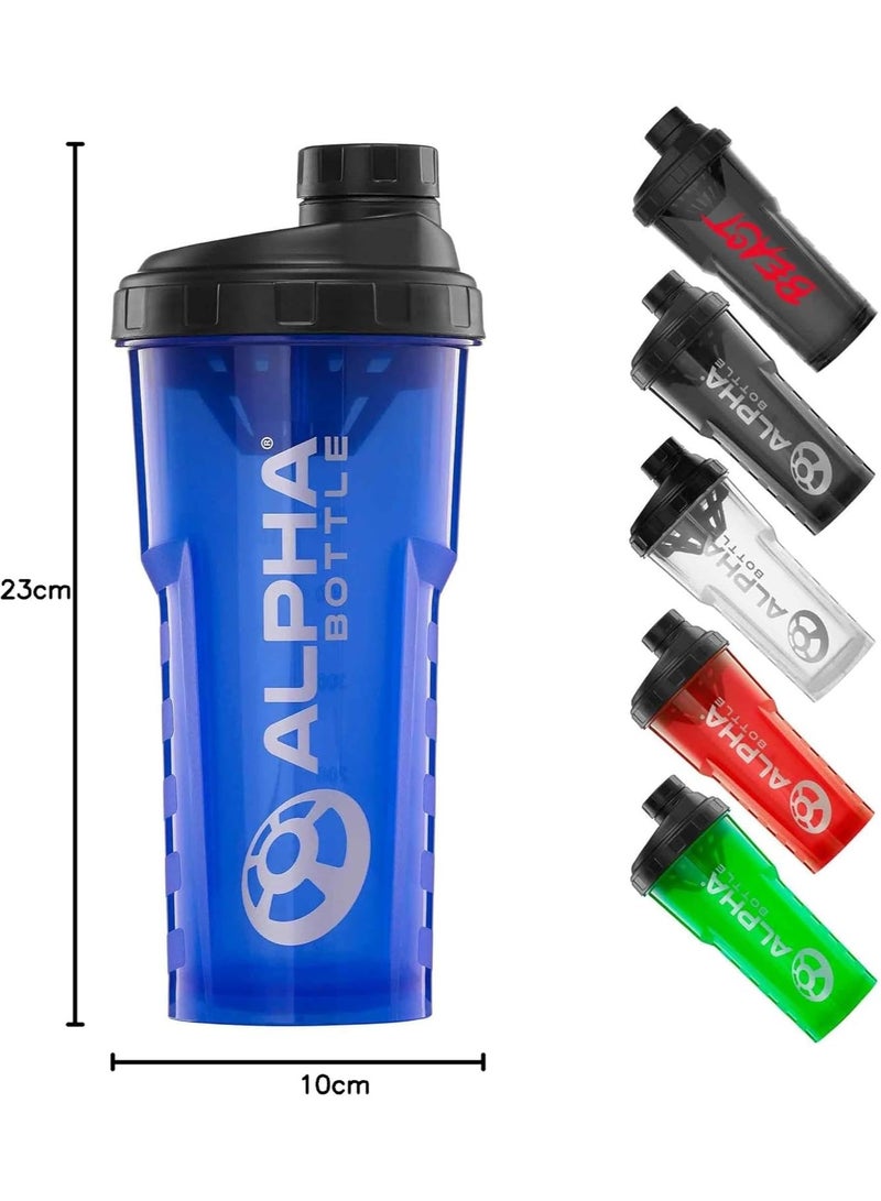 Generic Protein Shaker Bottle | 1000ml Gym Cup | for Protein Powder Shakes & Sports Supplements | Pre Workout Mixer | BPA Free | 0.75L | blue - Image 5