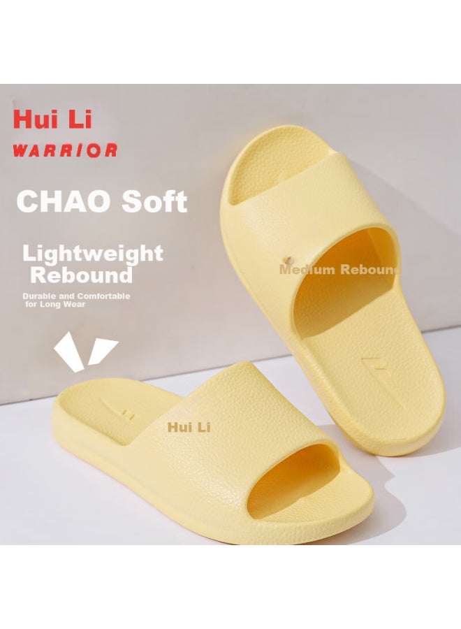 Warrior Uni Antimicrobial Anti-slip Bathroom Indoor Outdoor Soft Elastic Cool Slippers Hl0397 Goose Yellow Size 38-39