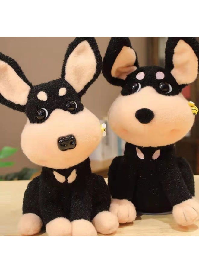 Electric Bees Dog Toy With Tail Waving Effect And Singing Bees Stings Can Call Short Plush Stuffed Animal Battery Powered Sound Controlled-Color:Special Charging Line For Bees And Dogs [special Shooting For Old Customers]]
