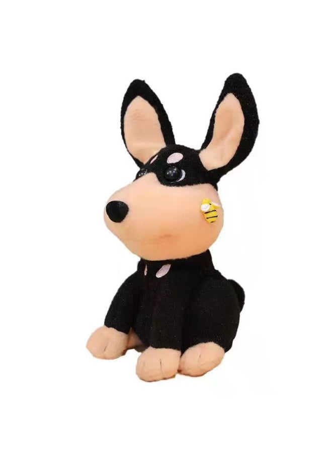 Electric Bees Dog Toy With Tail Waving Effect And Singing Bees Stings Can Call Short Plush Stuffed Animal Battery Powered Sound Controlled-Color:Special Charging Line For Bees And Dogs [special Shooting For Old Customers]]