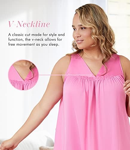 Exquisite Form Vanity Fair Womens Colortura Short Gown, Perfumed Rose, Large - Image 4