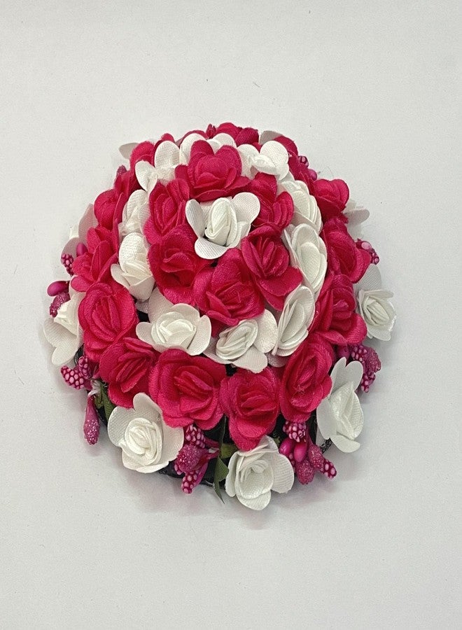 Maahal Bun Juda Maker Flower Gajra Hair Accessories - For Bridal Women and Girls Multi-1Pc - Image 3