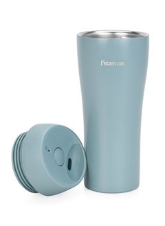 Fissman Vacuum Insulated Bottle 420mL, Double Wall Stainless Steel Vacuum Travel Bottle with Spill-Proof Silicone Sealed Lid  - Image 2