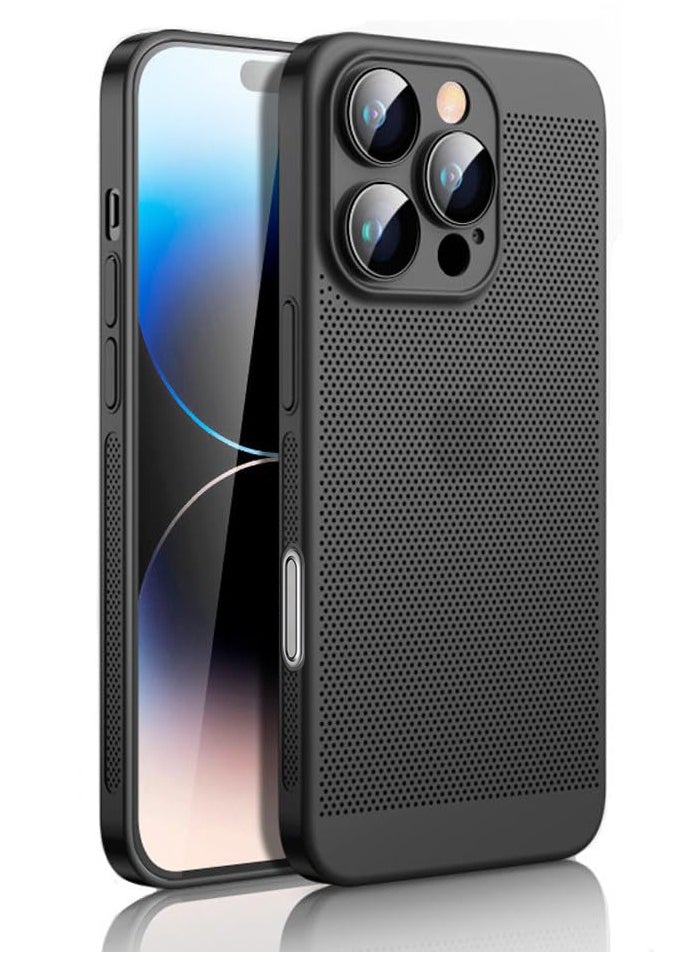 Heat Dissipation Case with Built in Camera Lens Protector Slim Fit Breathable Cooling Anti Fingerprint Hard PC Back ShockproofÂ Cover For Iphone 16 Pro Max (Black) - pzsku/ZE60727BB07C34BA66C0FZ/45/_/1738090772/f16e0ff7-530b-4c0a-8397-fa9bc9451a2f