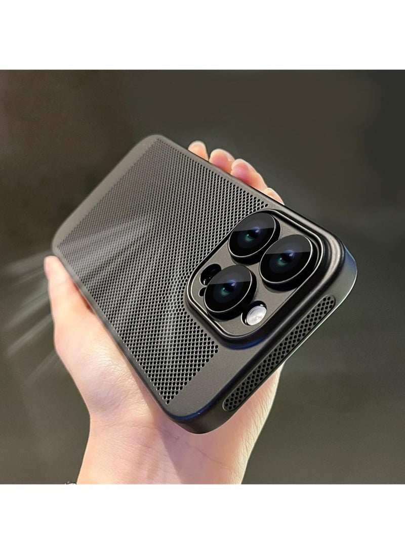 Heat Dissipation Case with Built in Camera Lens Protector Slim Fit Breathable Cooling Anti Fingerprint Hard PC Back ShockproofÂ Cover For Iphone 16 Pro Max (Black) - pzsku/ZE60727BB07C34BA66C0FZ/45/_/1738090792/e4f1e84d-27ae-45cc-add8-a7ec05bbe104