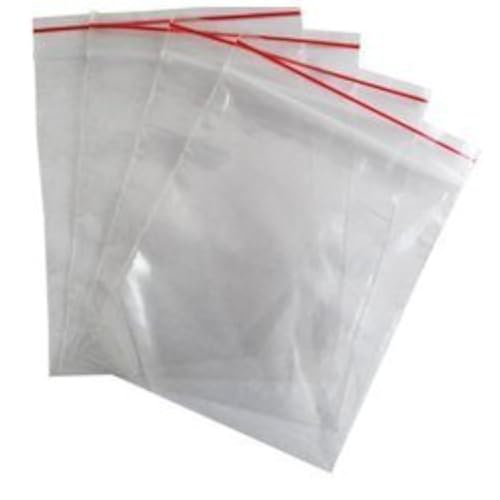 VINAYAKAMART Zip Lock Plastic Bags Self Sealing Storage Pouch (10" X 12" inch, Transparent)-50 Pieces - Image 1