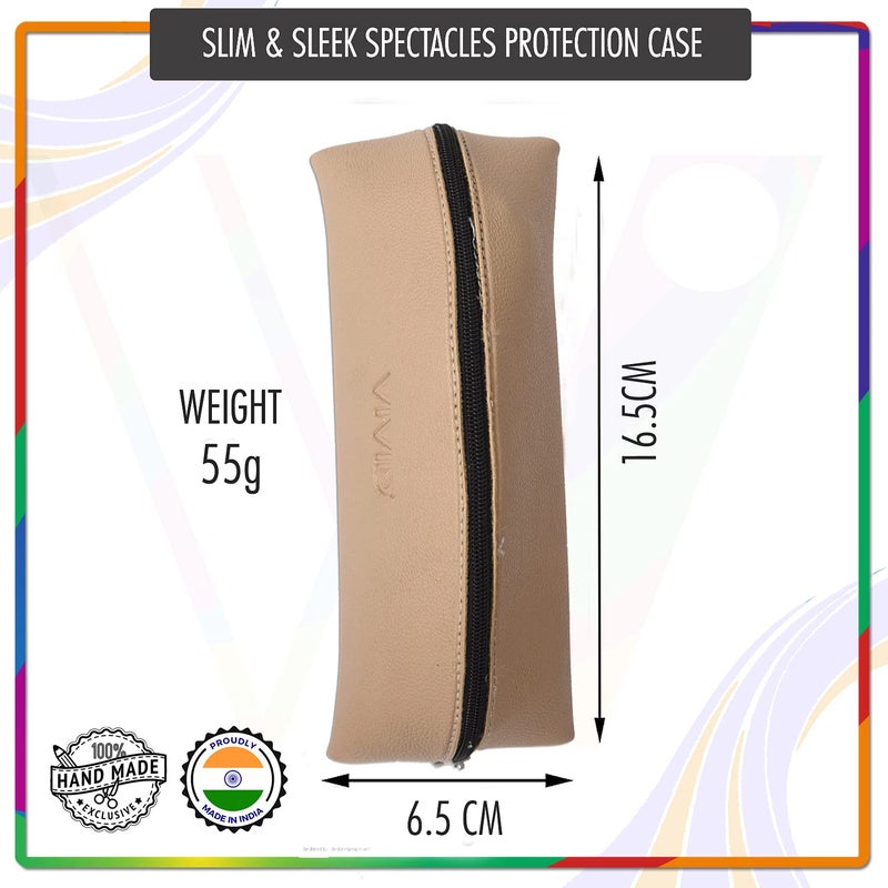 VIVID Vision Unisex Adult Lightweight Eyewear Specs Case Cover | Protect Eye Glasses | Chashma Dibbi | Spectacle Box | Closure - Zipper | Faux Leather - Image 5
