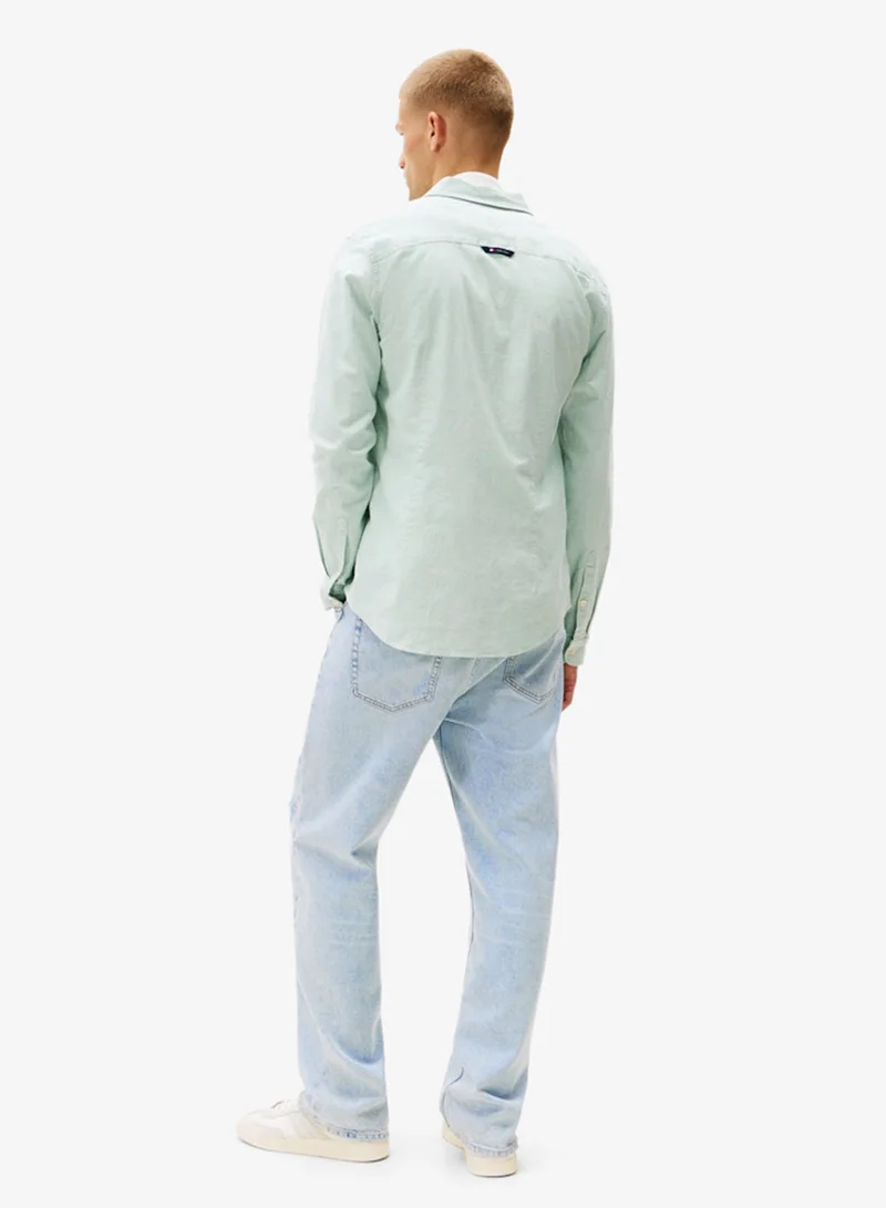 تومي جينز قميص ضيق بقصة نحيفة