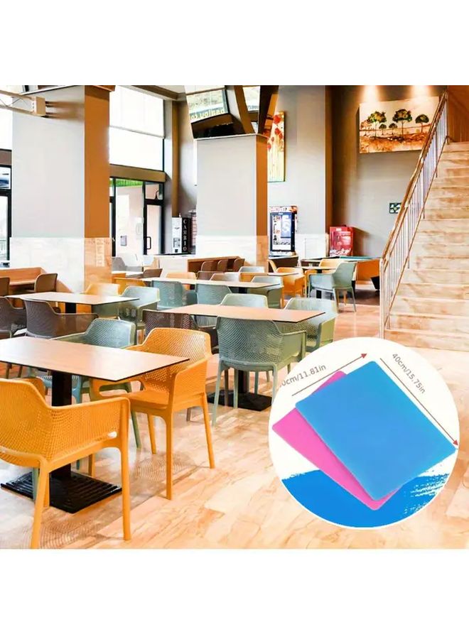 Blue Silicone Table Mat Heat Resistant Non Slip Surface Protection Pad for Kitchen Dining Crafts - Image 2