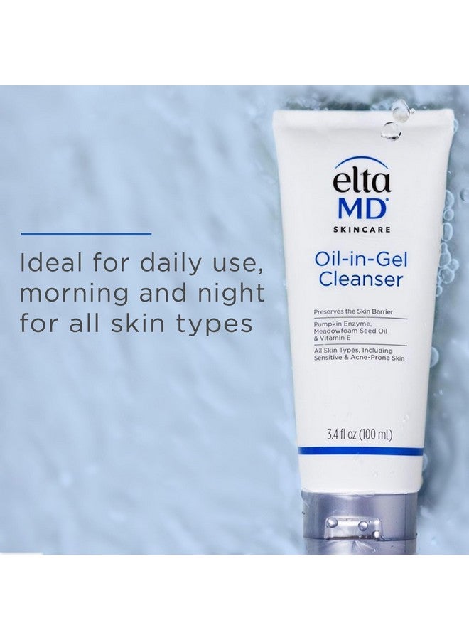 EltaMD Oil-In-Gel Facial Cleanser, Daily Gentle Face Cleanser, Removes Long-Wear Makeup, Sunscreen, and Sweat, 3.4 oz Tube - Image 4