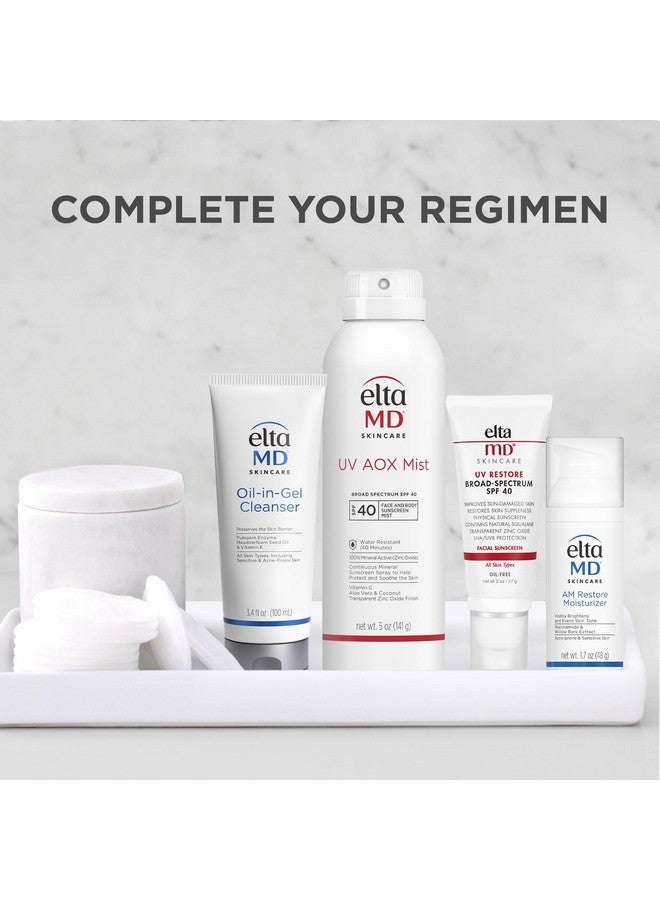 EltaMD Oil-In-Gel Facial Cleanser, Daily Gentle Face Cleanser, Removes Long-Wear Makeup, Sunscreen, and Sweat, 3.4 oz Tube - Image 5