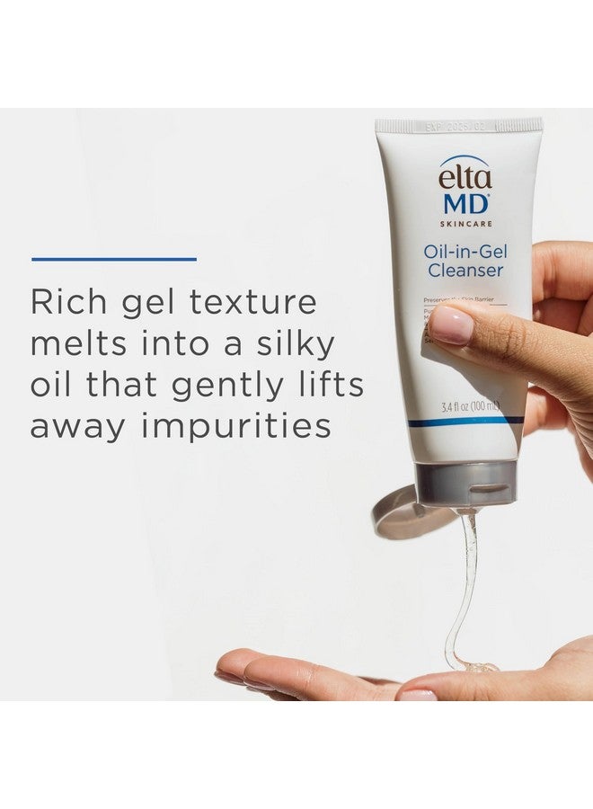 EltaMD Oil-In-Gel Facial Cleanser, Daily Gentle Face Cleanser, Removes Long-Wear Makeup, Sunscreen, and Sweat, 3.4 oz Tube - Image 3